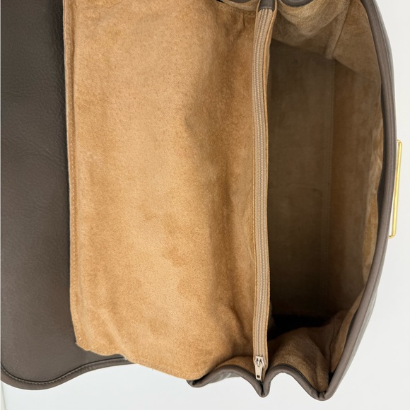 COLOMBO 1937 MILANO • Grey w/ Black Exotic Genuine LIZARD 30 Bag • Made in ITALY - Picture 13 of 13